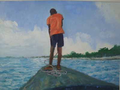 Man on a boat - Jamaica